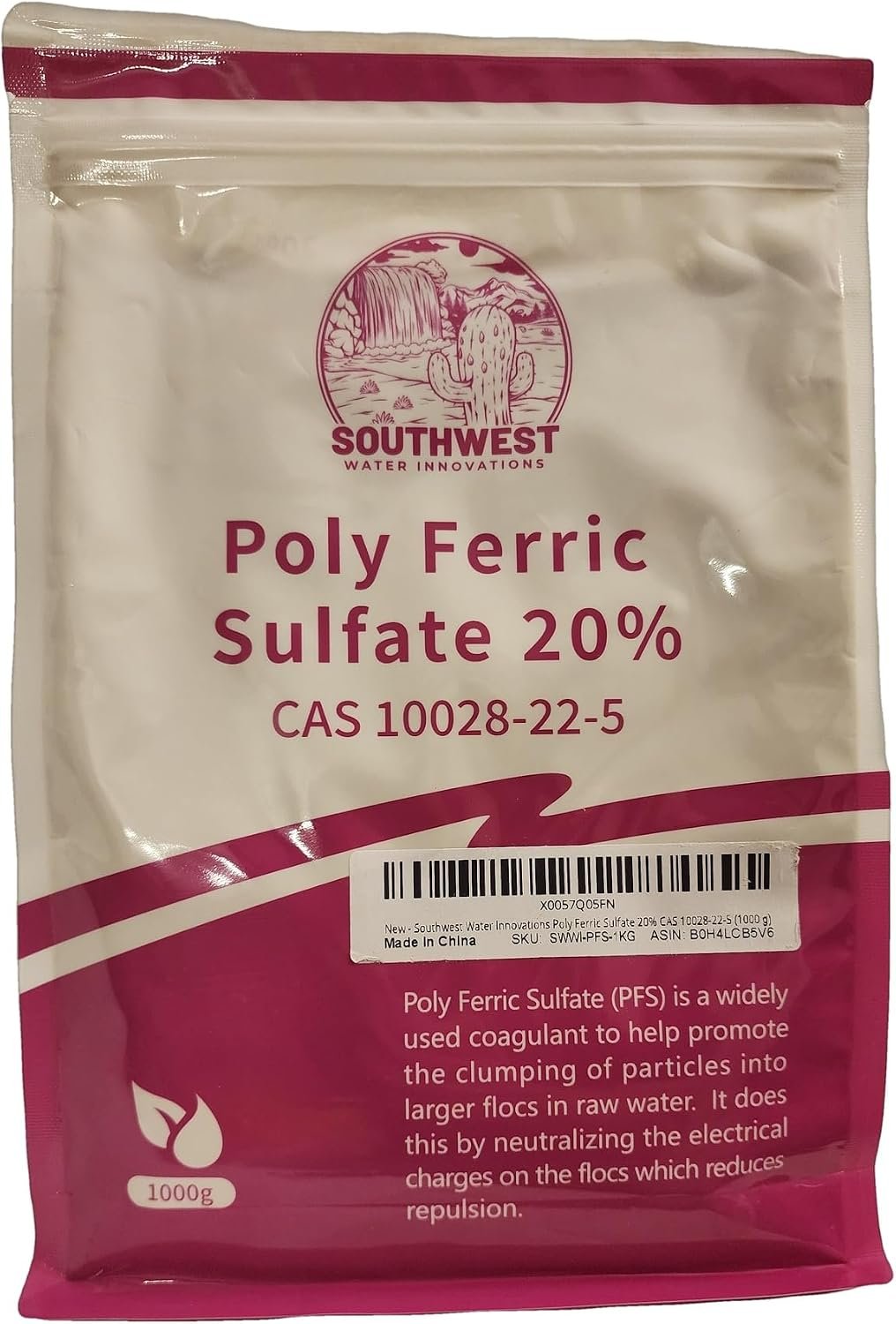 Southwest Water Innovations LLC Poly Ferric Sulfate 20% pouch